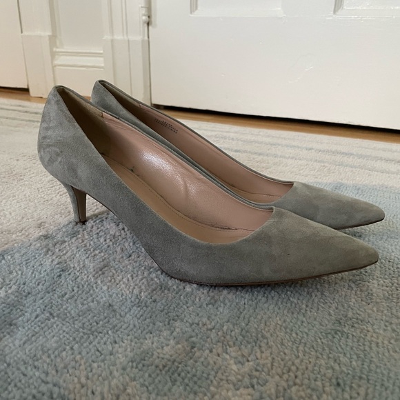 J. Crew Gray Suede Kitten Heel - Picture 4 of 9